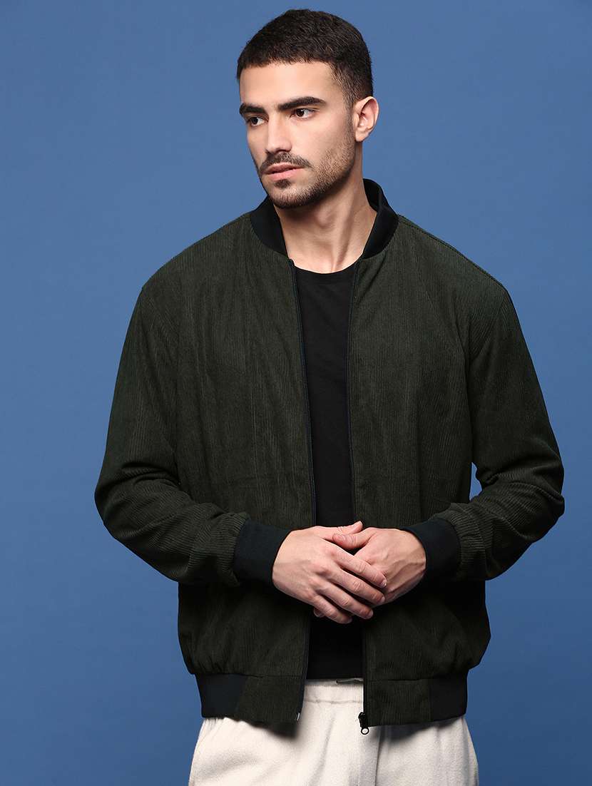 men green long sleeve casual jacket