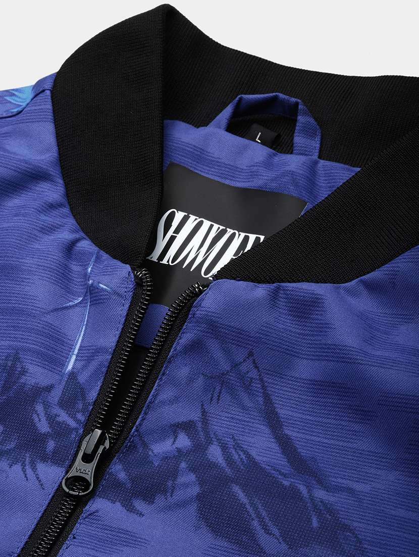 men blue graphic bomber jacket - 21514677 -  Standard Image - 6