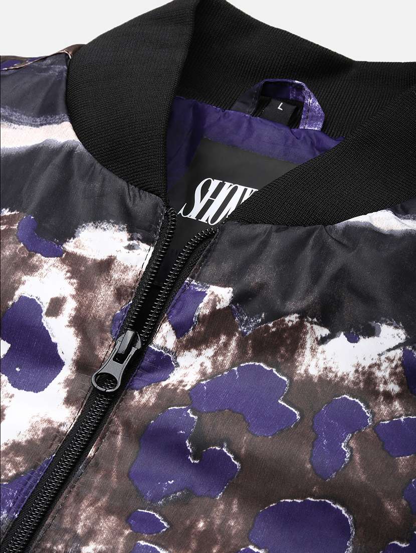 men long sleeve abstract printed bomber jacket - 21514680 -  Standard Image - 6