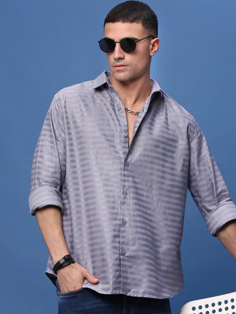 men collared stripes casual shirt - 21514696 - Standard Image - 1