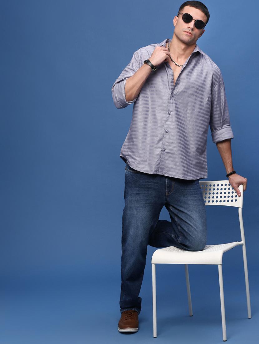 men collared stripes casual shirt - 21514696 - Standard Image - 4