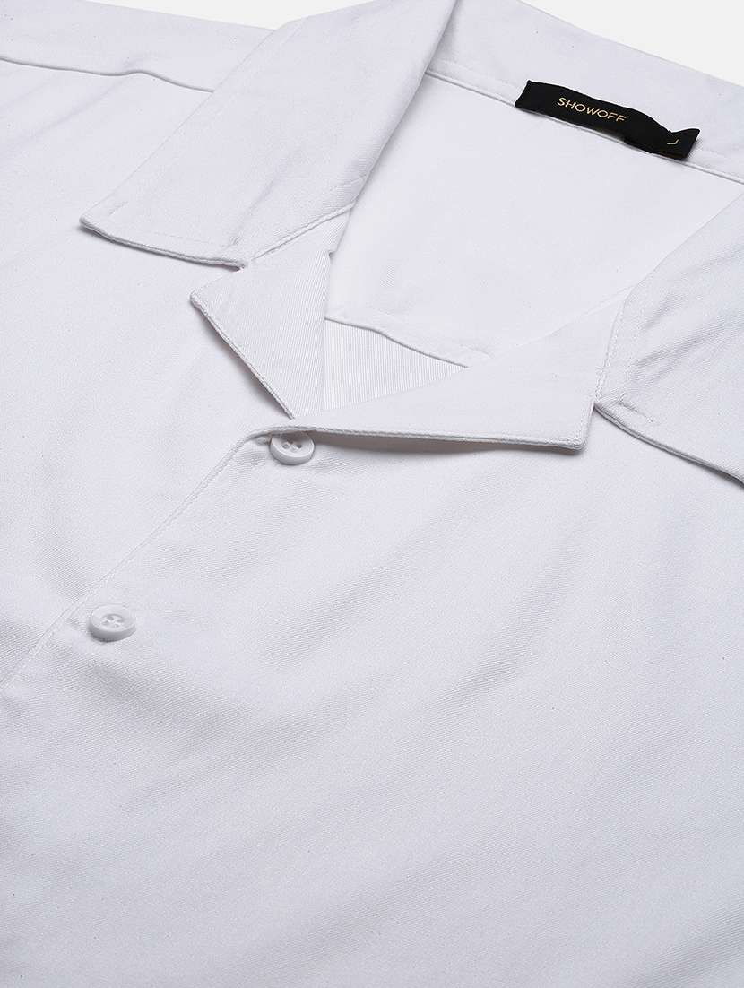 men white solid casual shirt - 21514708 -  Standard Image - 6