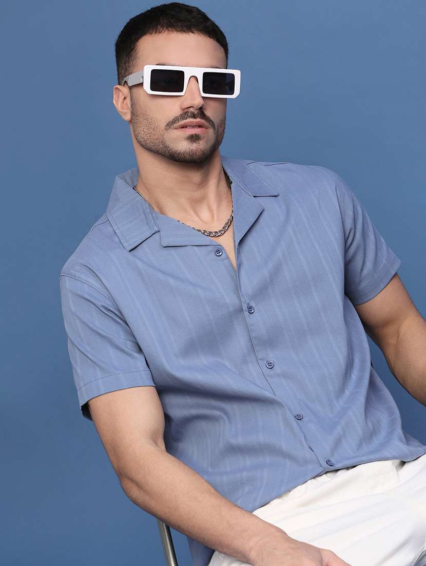 men collared stripes casual shirt - 21514709 -  Standard Image - 1