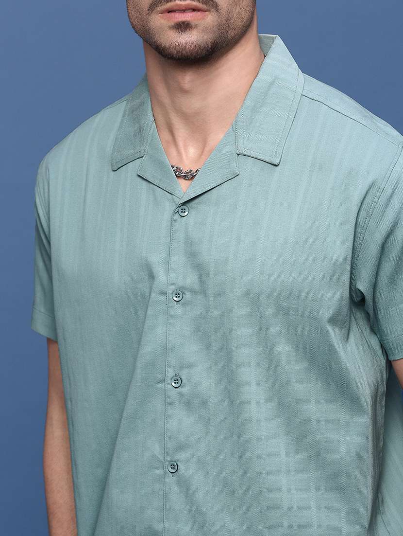 men collared solid casual shirt - 21514713 -  Standard Image - 6
