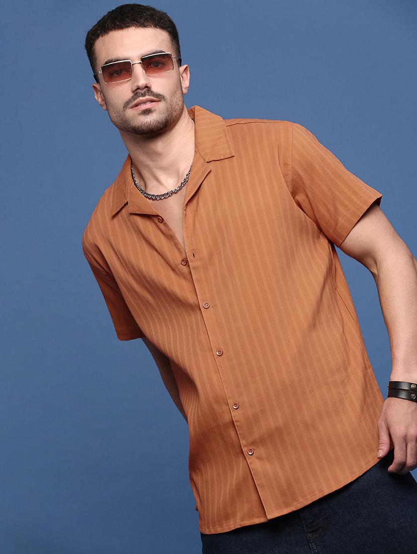 men self design short sleeves casual shirts - 21514719 - Standard Image - 1