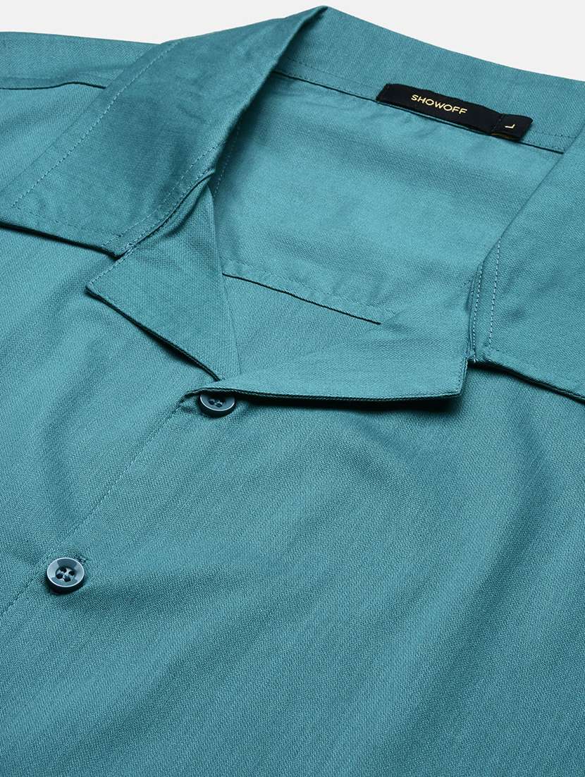 men collared solid casual shirt - 21514725 -  Standard Image - 6