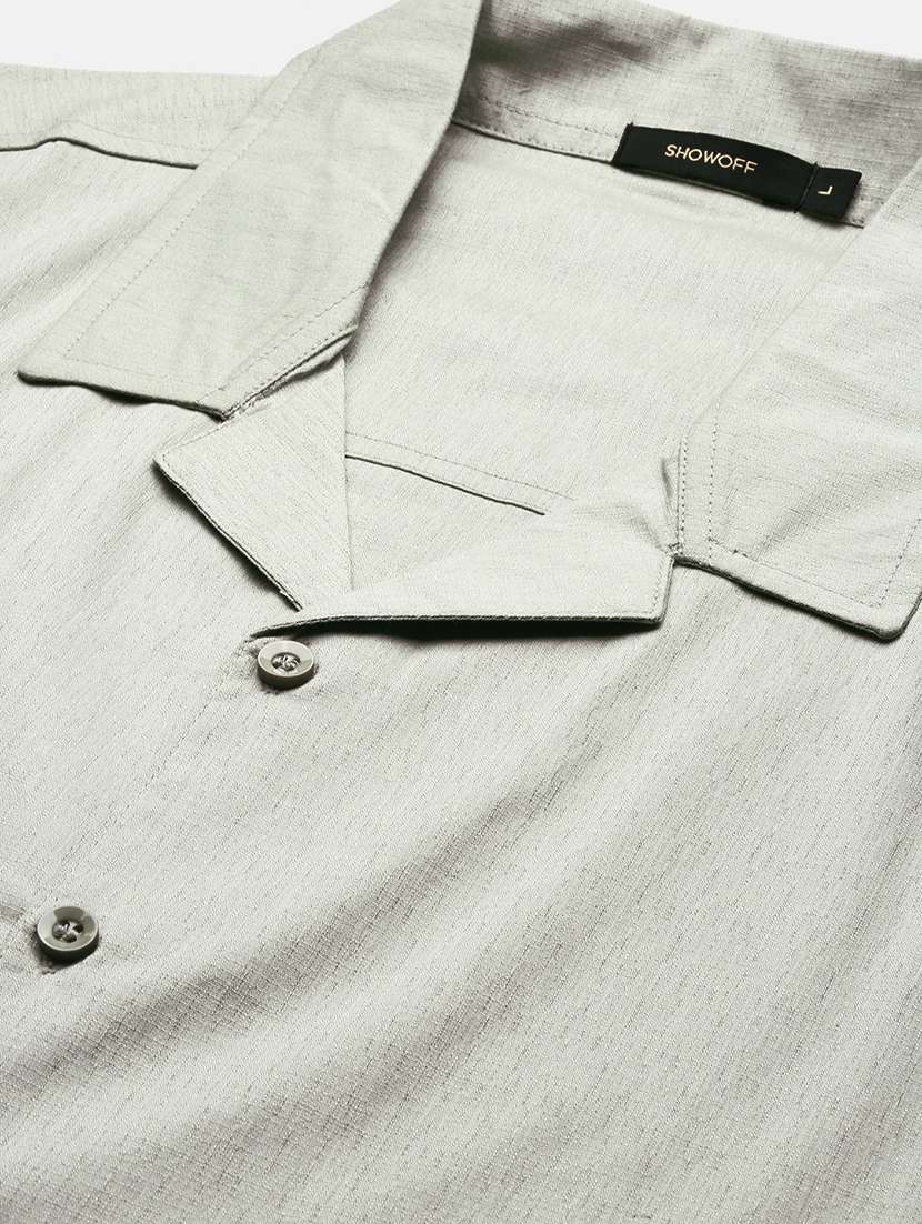 men collared solid casual shirt - 21514735 -  Standard Image - 6