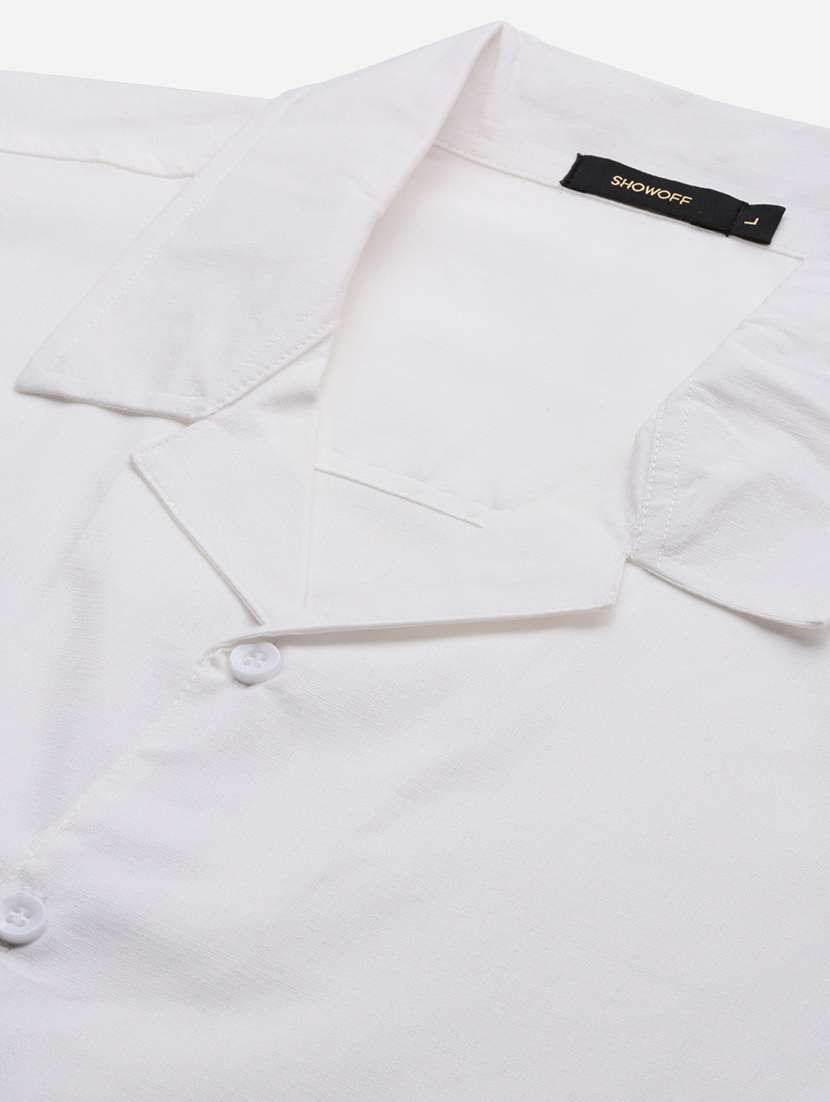 men white cotton blend casual shirt - 21514738 -  Standard Image - 6