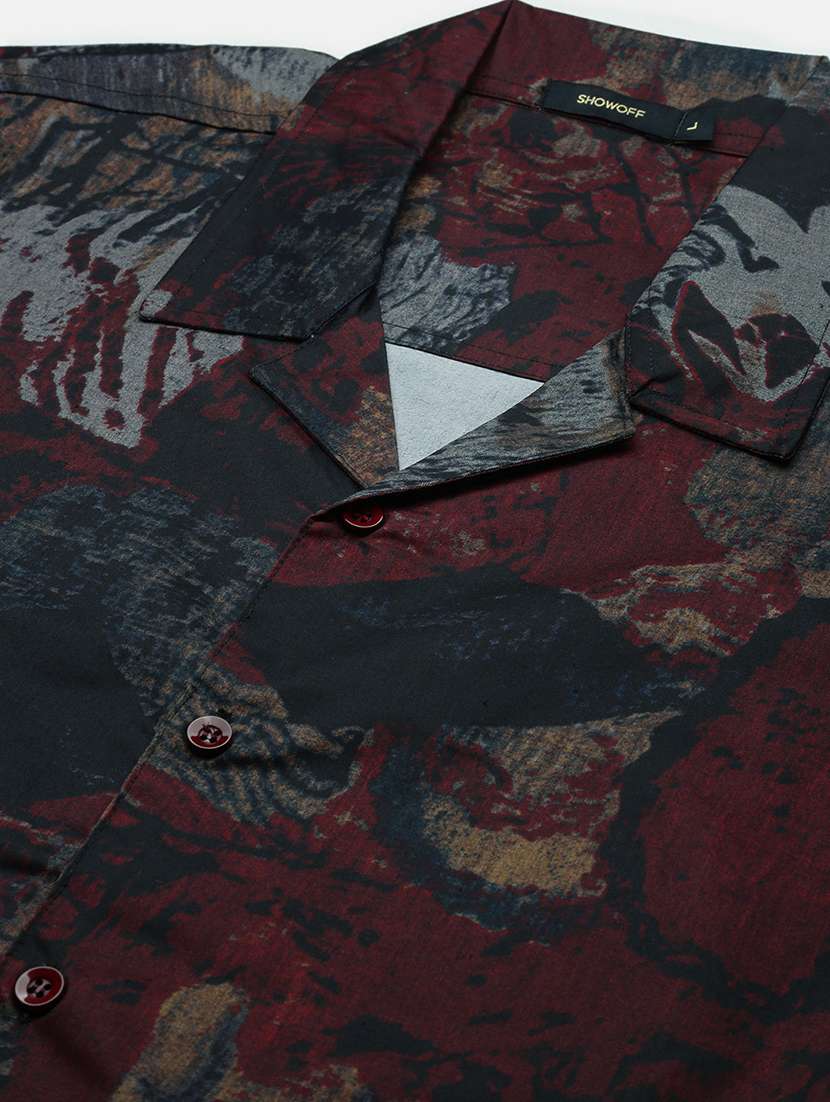 men printed short sleeves casual shirts - 21514740 -  Standard Image - 6