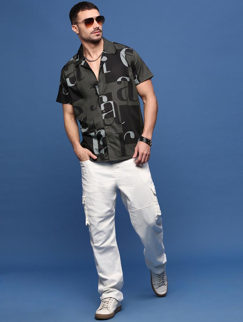 men typography short sleeves casual shirts - 21514741 - Standard Image - 4