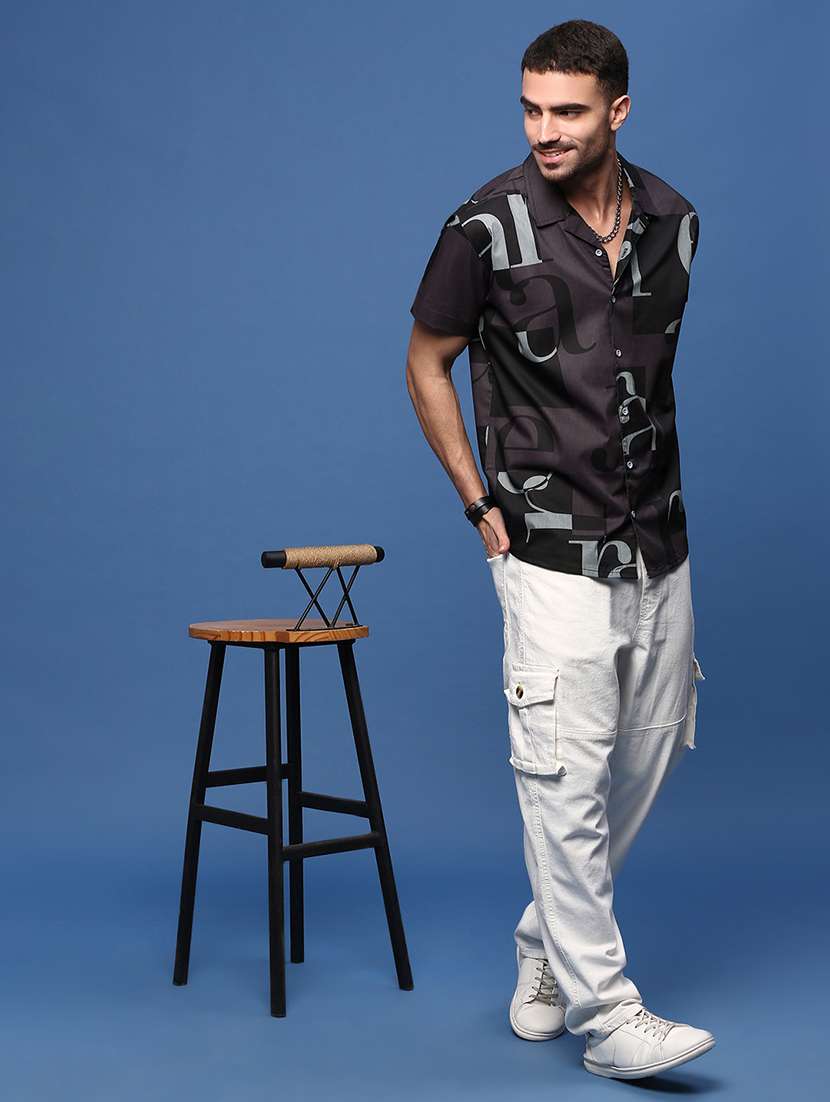 men purple cotton blend casual shirt - 21514742 -  Standard Image - 4