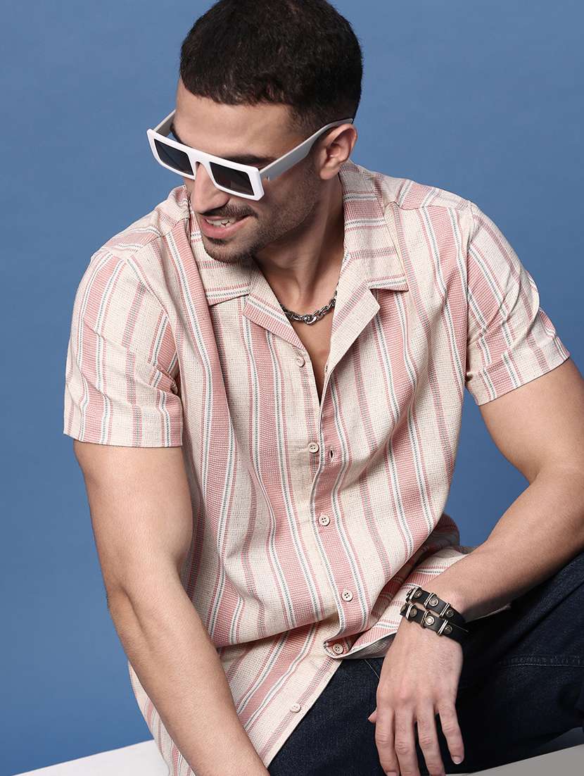 men collared stripes casual shirt - 21514747 -  Standard Image - 1