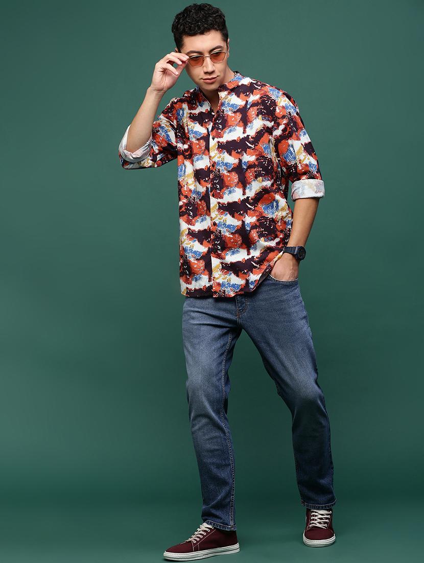 men printed long sleeves casual shirts - 21514750 - Standard Image - 4