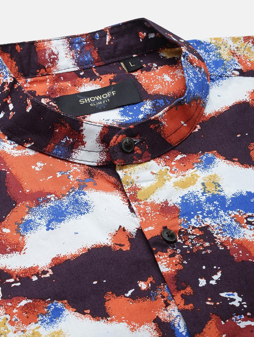 men printed long sleeves casual shirts - 21514750 - Standard Image - 6