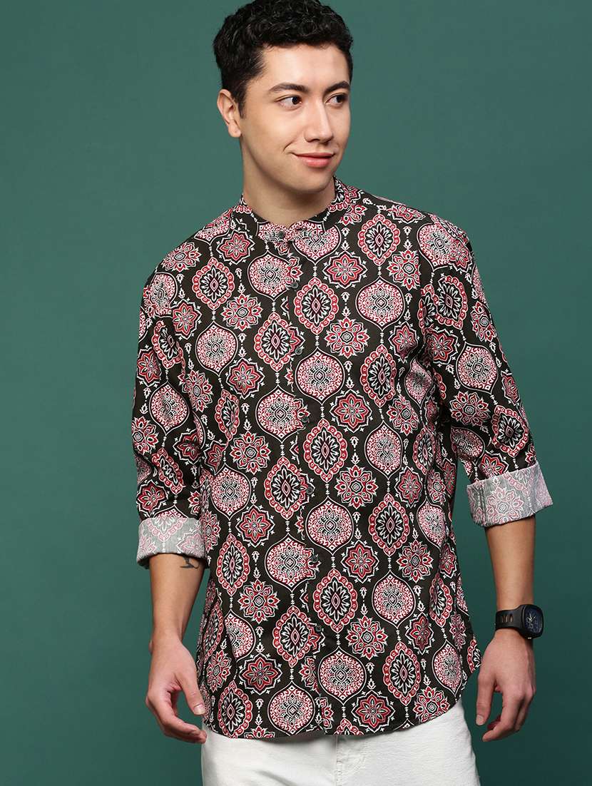 men long sleeve printed casual shirt - 21514753 - Zoom Image - 0