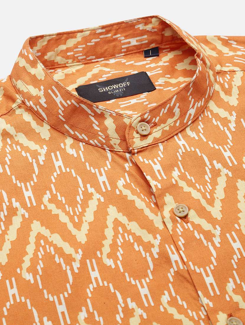 men long sleeve printed casual shirt - 21514757 -  Standard Image - 6