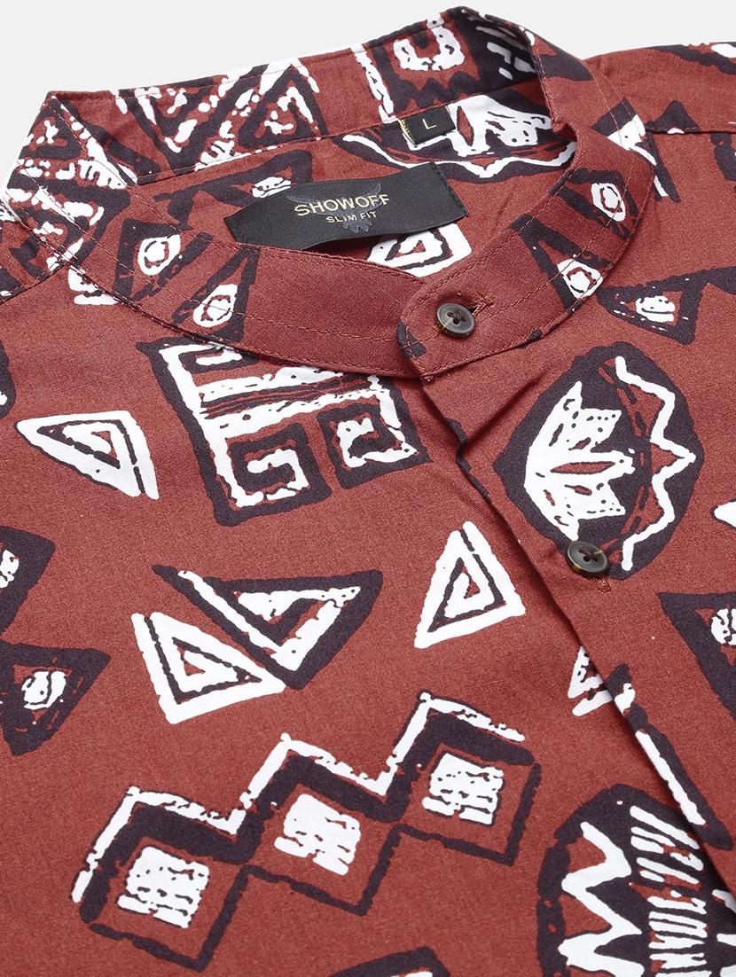 men brown cotton blend casual shirt - 21514762 - Standard Image - 6