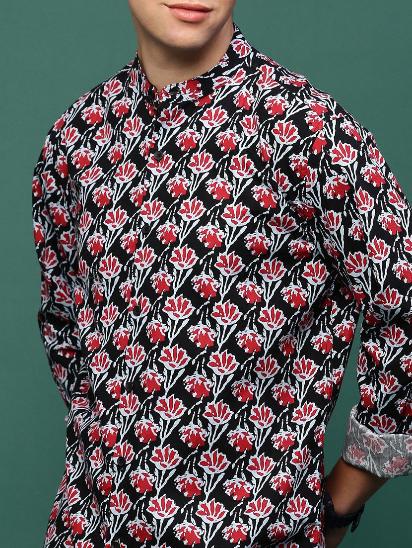 men printed long sleeve casual shirt - 21514767 - Standard Image - 6