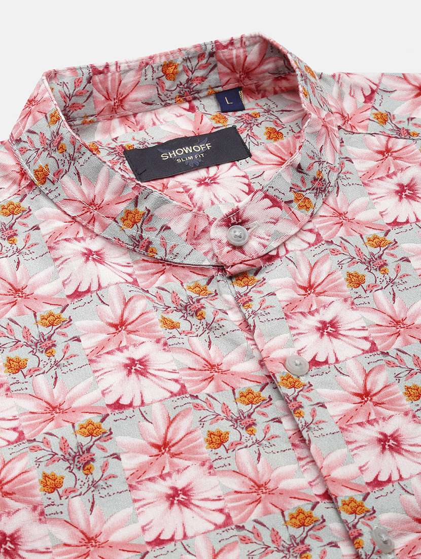 men florals long sleeves casual shirts - 21514768 -  Standard Image - 6