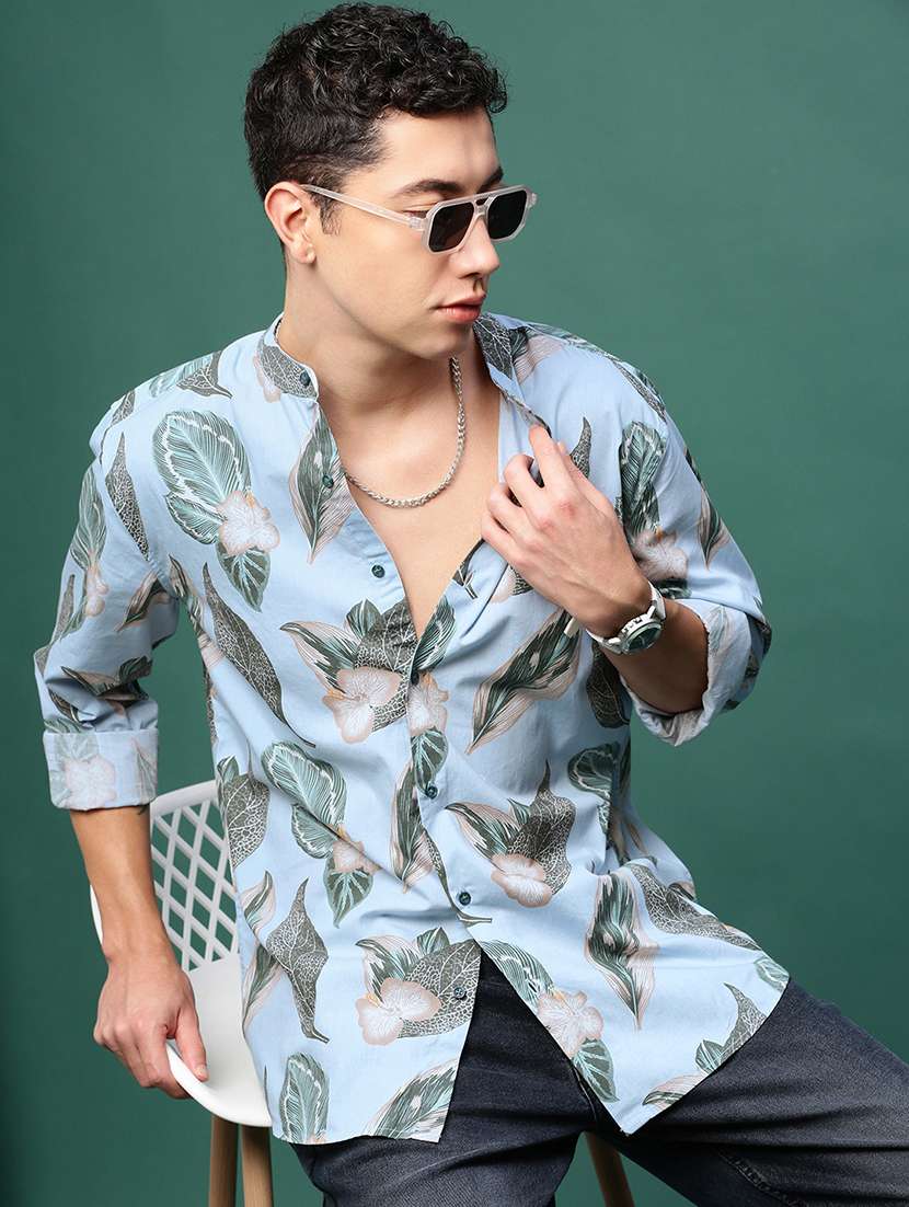 men long sleeve printed casual shirt - 21514770 -  Standard Image - 1