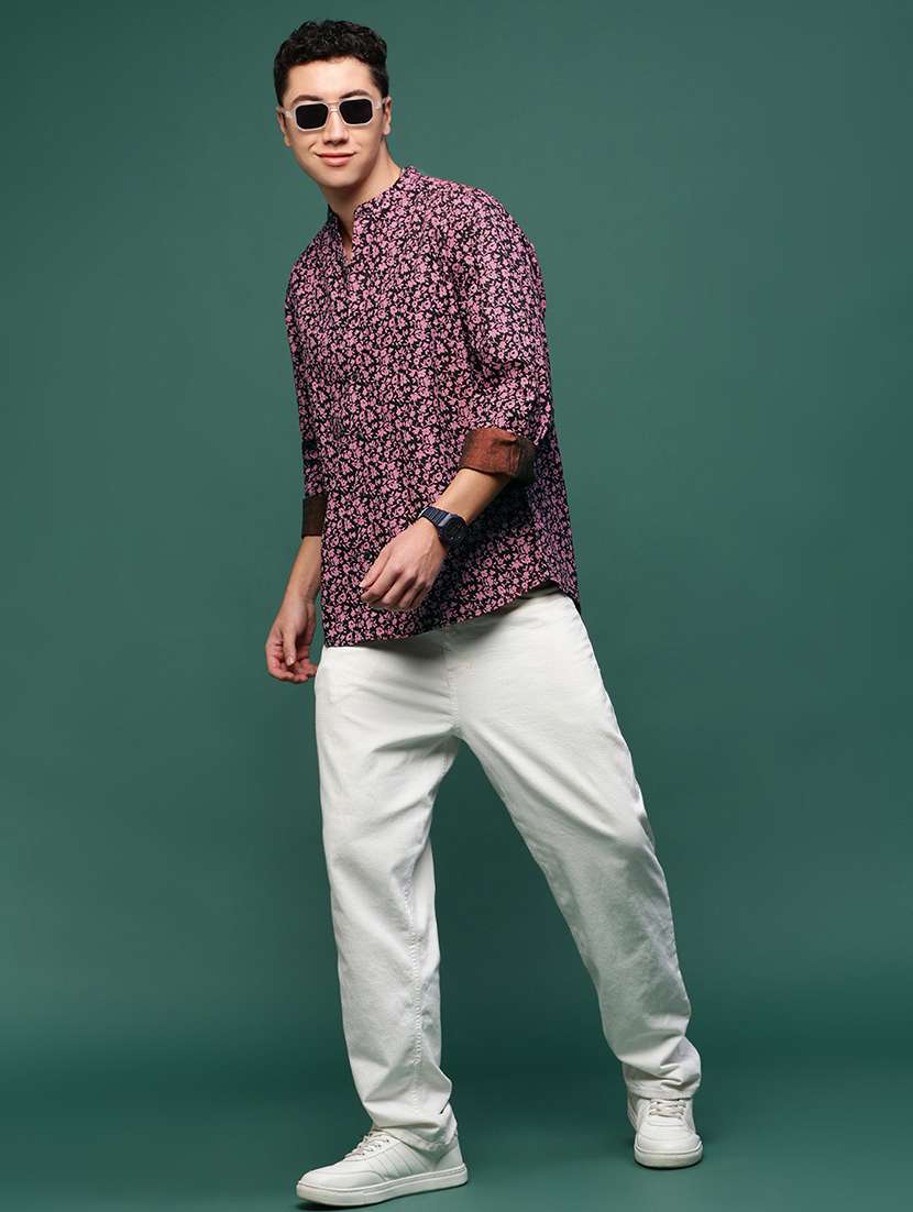 men black cotton blend casual shirt - 21514771 -  Standard Image - 4