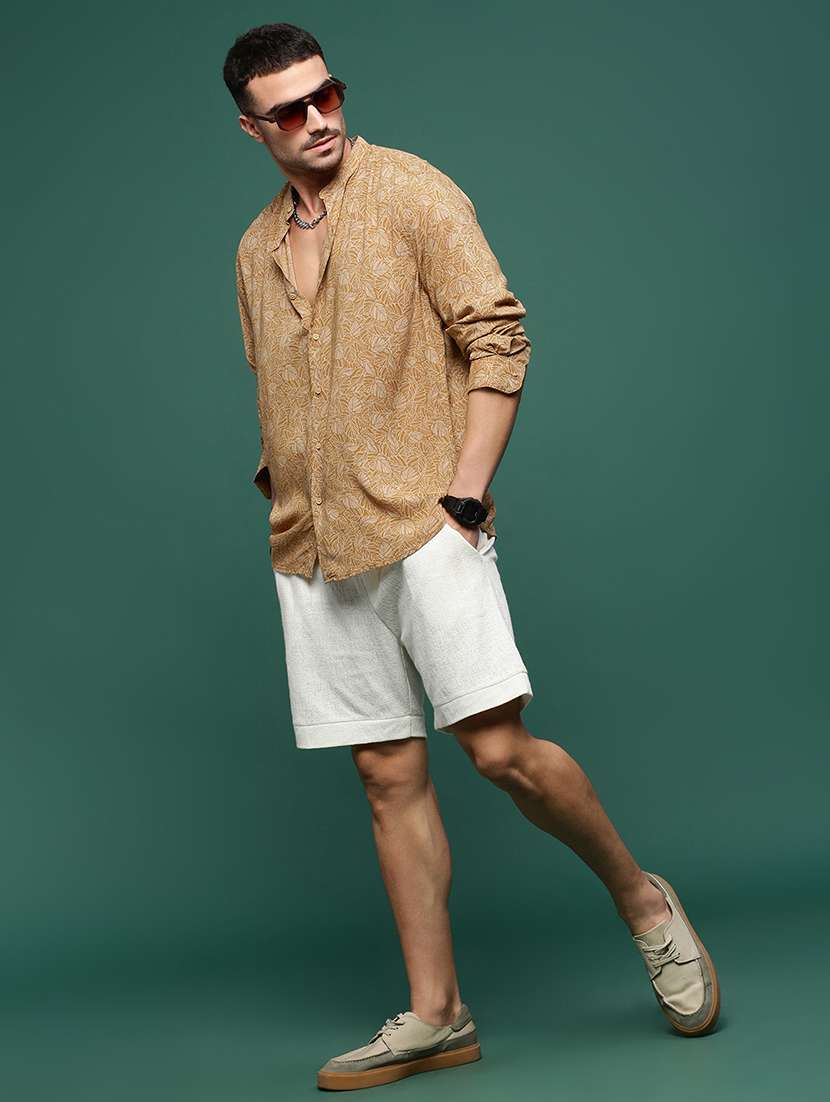 men printed long sleeves casual shirts - 21514772 -  Standard Image - 4