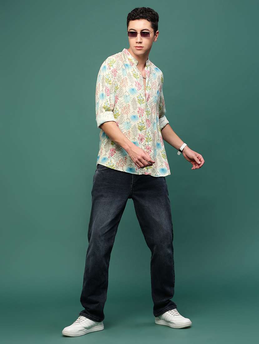 men long sleeve printed casual shirt - 21514789 -  Standard Image - 4