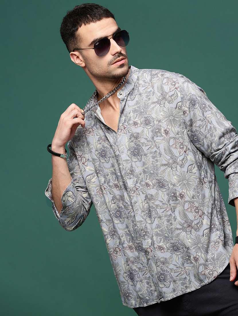 men long sleeve printed casual shirt - 21514790 -  Standard Image - 1