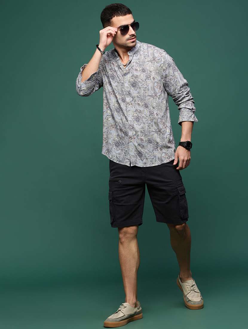 men long sleeve printed casual shirt - 21514790 -  Standard Image - 4