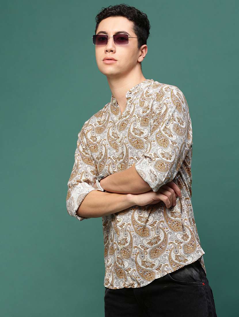 men long sleeve printed casual shirt - 21514794 -  Standard Image - 1