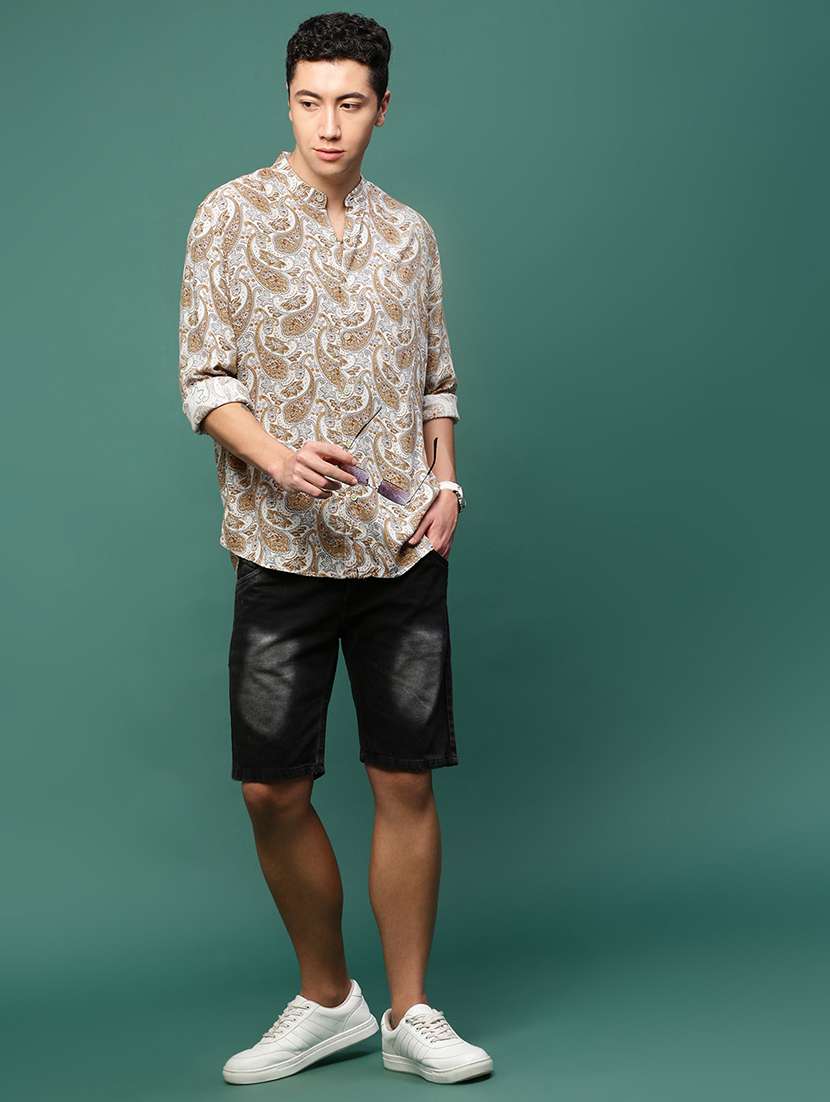 men long sleeve printed casual shirt - 21514794 -  Standard Image - 4