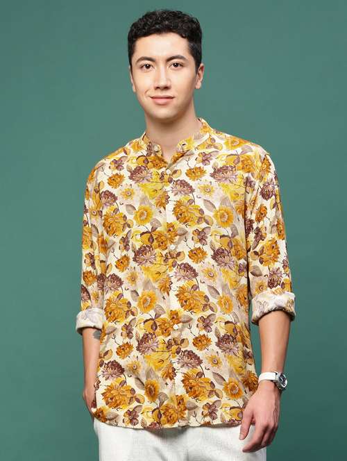 men long sleeve printed casual shirt - 21514799 -  Standard Image - 0