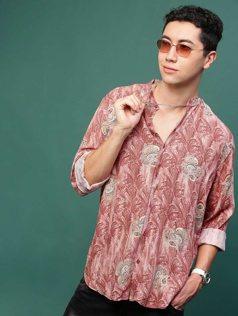 men long sleeve printed casual shirt - 21514802 -  Standard Image - 1