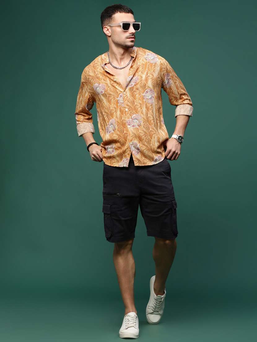 men paisley long sleeves casual shirts - 21514803 -  Standard Image - 4