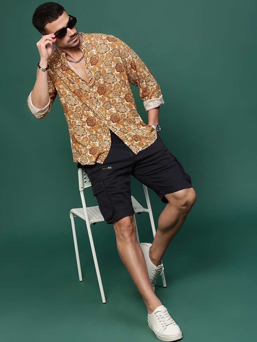 men long sleeve printed casual shirt - 21514804 -  Standard Image - 4