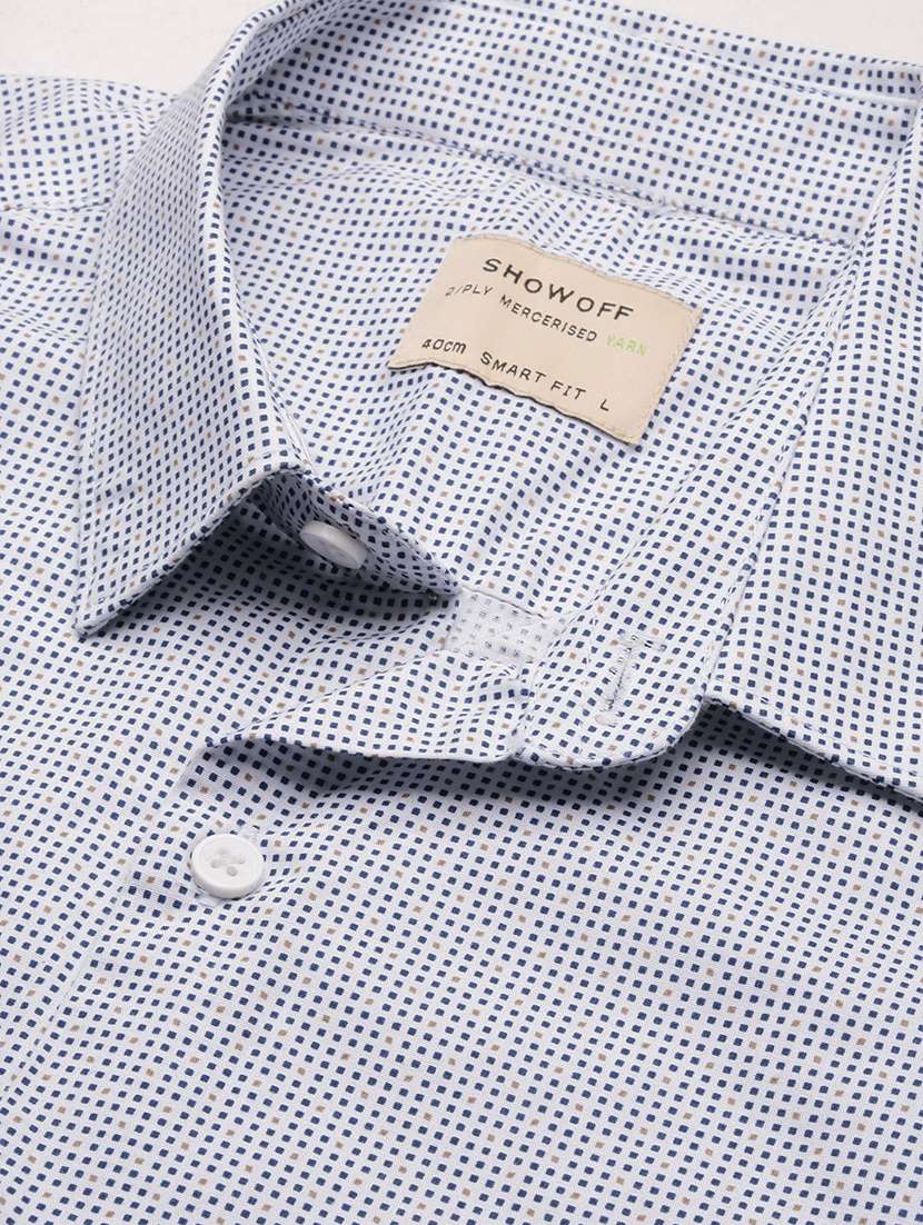 men white micro printed casual shirt - 21514806 -  Standard Image - 6