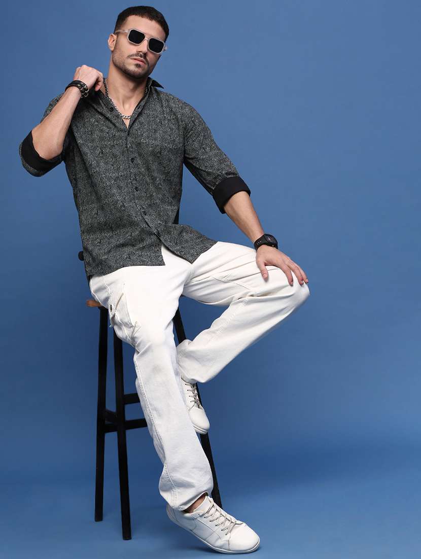 men collared printed casual shirt - 21514807 -  Standard Image - 4