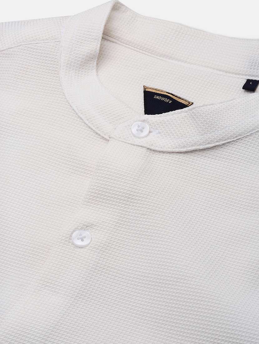 men white cotton blend casual shirt - 21514814 -  Standard Image - 6