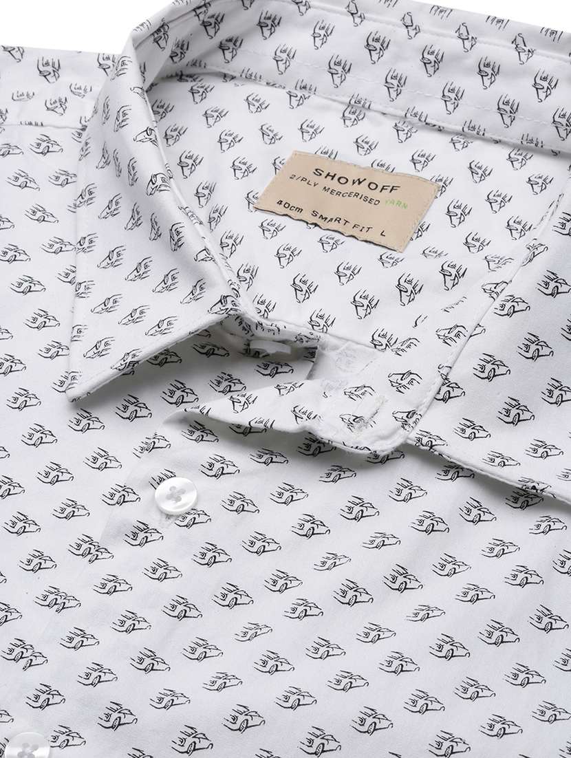 men white cotton blend casual shirt - 21514820 -  Standard Image - 6