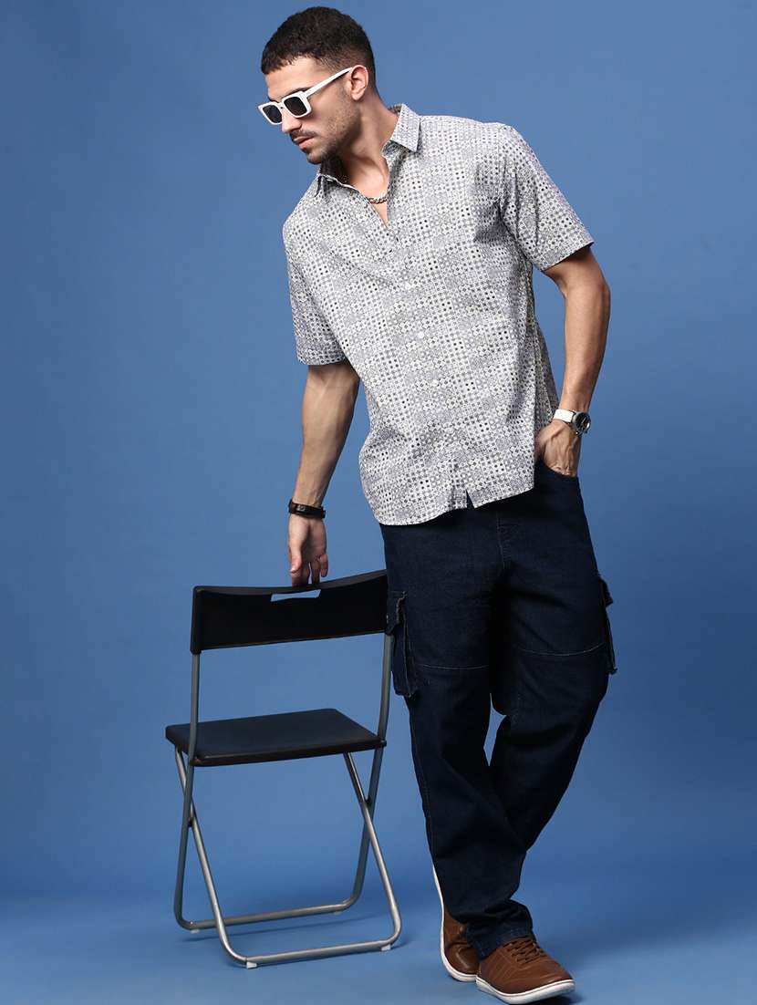 men collared printed casual shirt - 21514825 -  Standard Image - 4