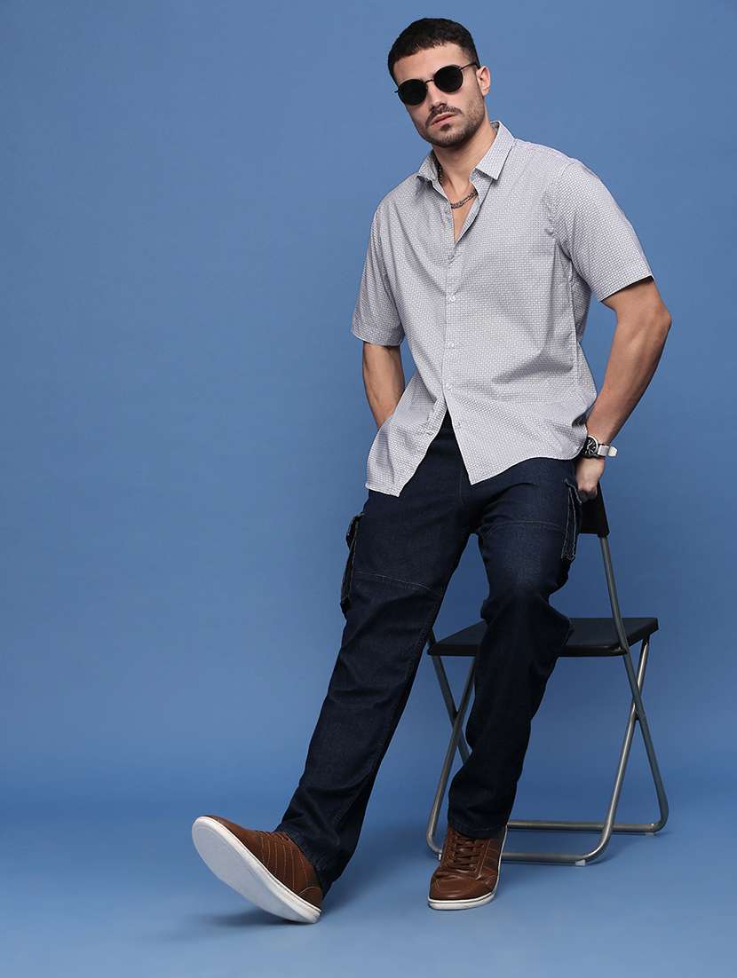 men collared printed casual shirt - 21514826 -  Standard Image - 4