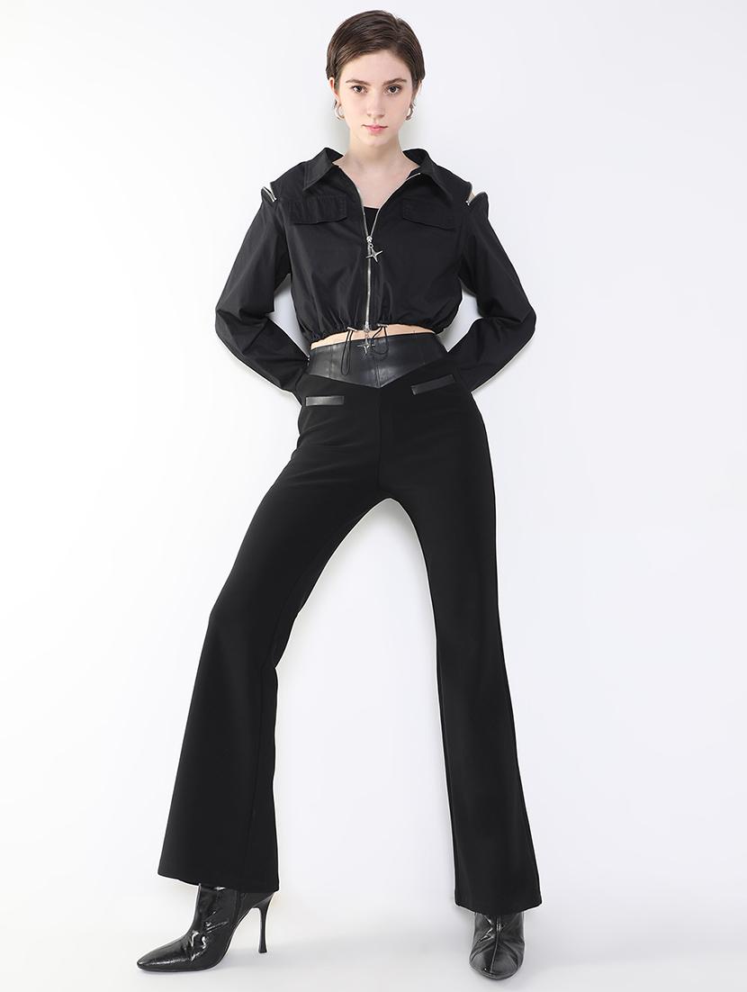 women black solid regular jacket - 21514908 - Standard Image - 4