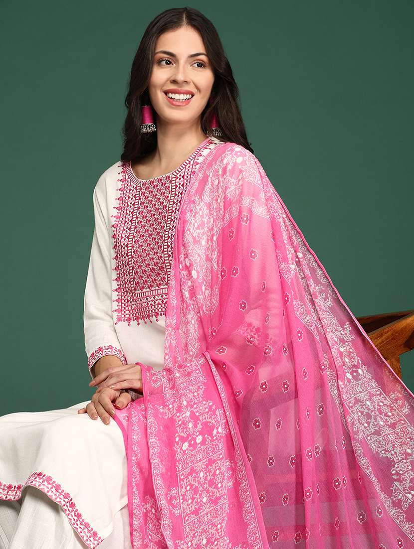 women embroidered kurta salwar set with dupatta - 21514913 -  Standard Image - 1
