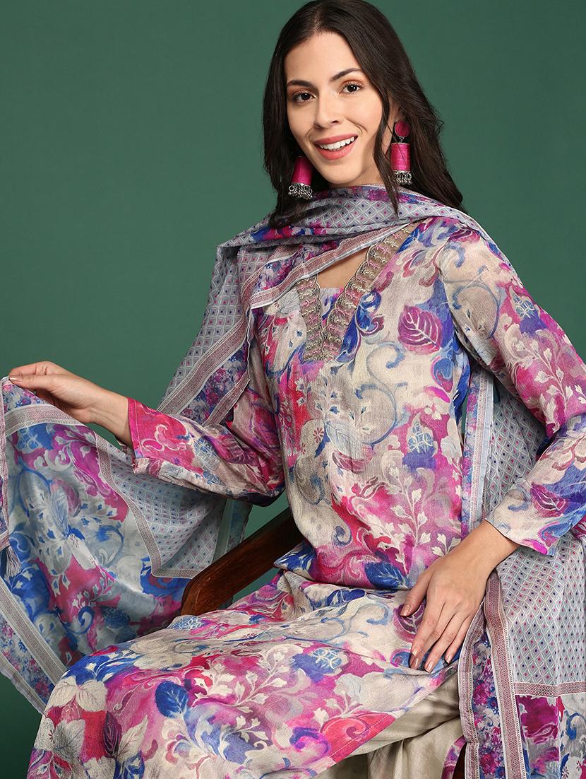 women multi color printed kurta pant set with dupatta - 21514918 -  Standard Image - 1