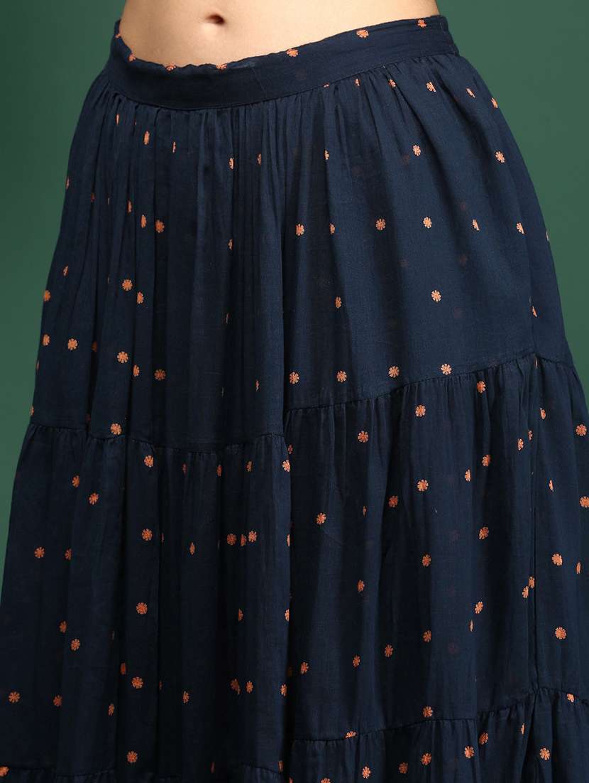 women olive printed kurta skirt set with dupatta - 21514920 - Standard Image - 6