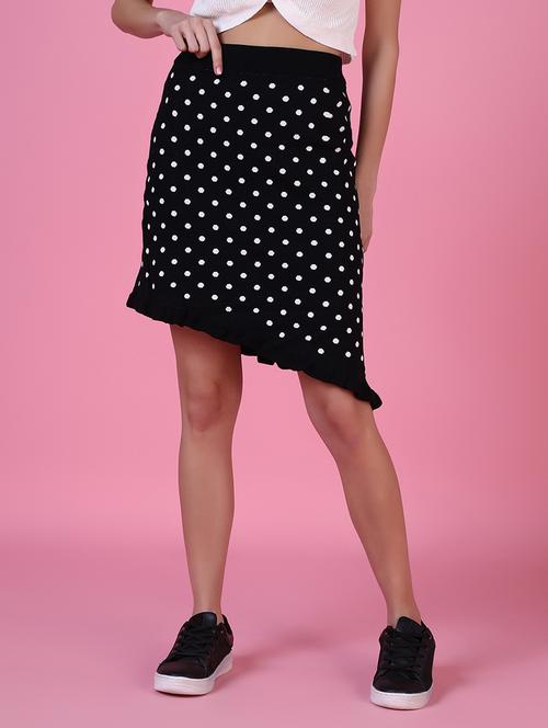 women black acrylic asymmetric skirt - 21514949 -  Standard Image - 0