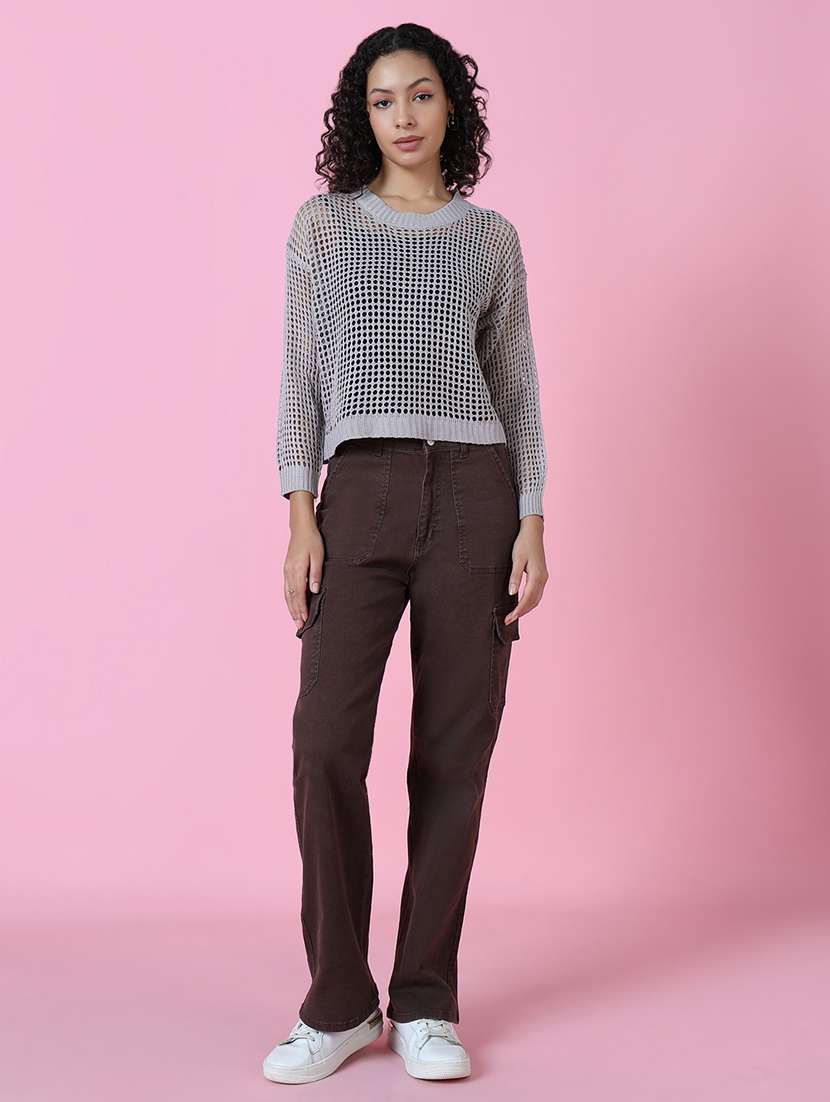 women crochet long sleeves top - 21514966 -  Standard Image - 4