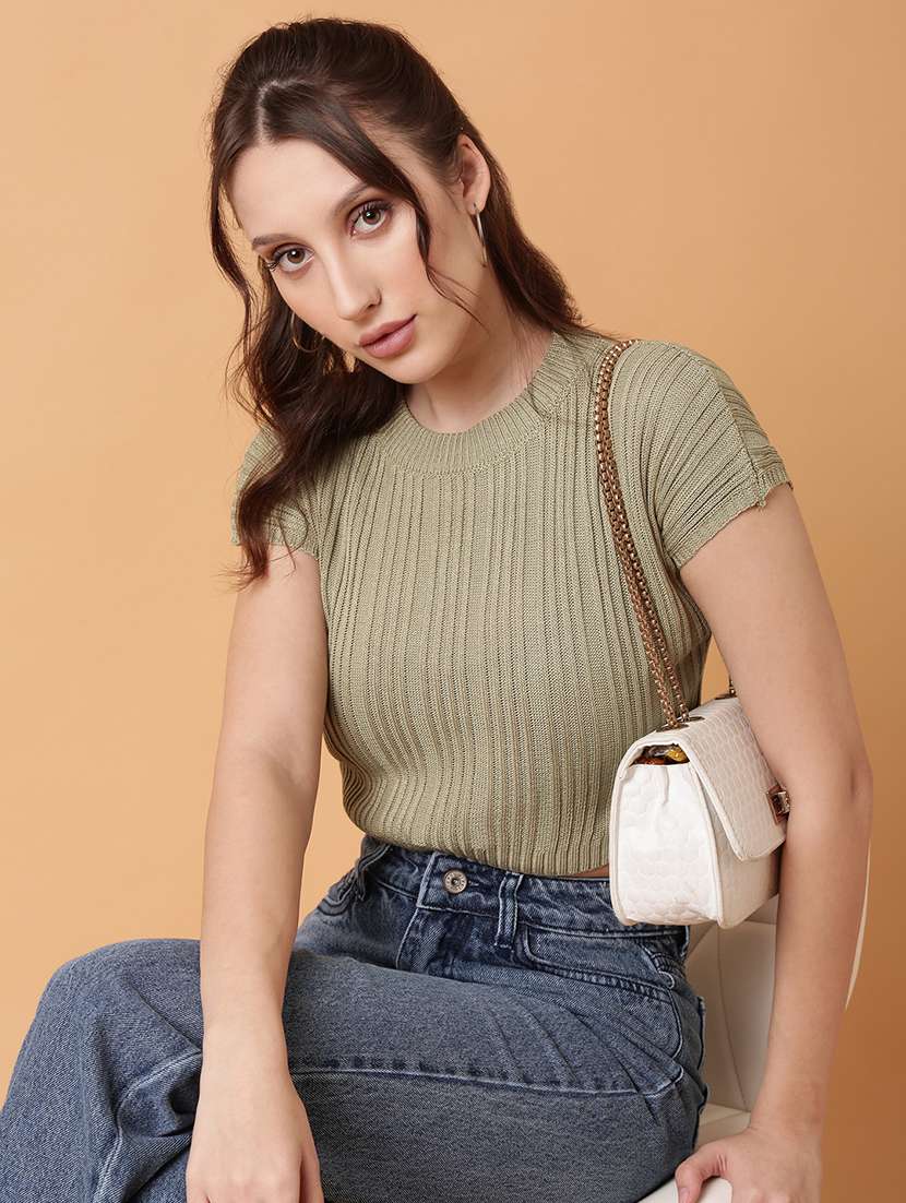 women green self-designed crop top - 21514983 -  Standard Image - 1