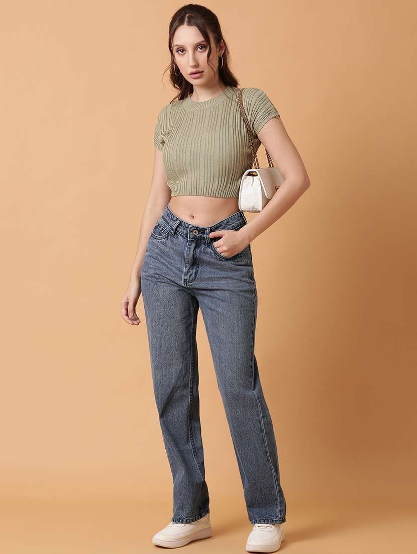 women green self-designed crop top - 21514983 -  Standard Image - 4