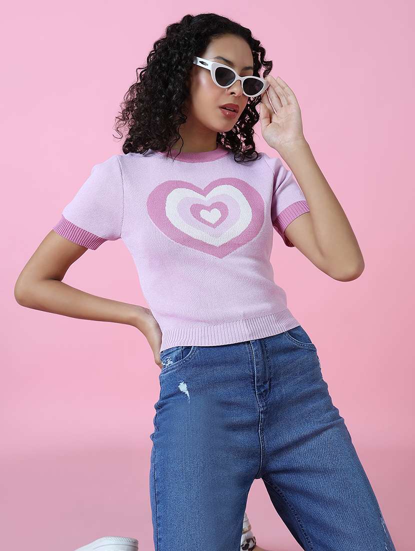 women short sleeve self-designed regular top - 21514992 -  Standard Image - 1